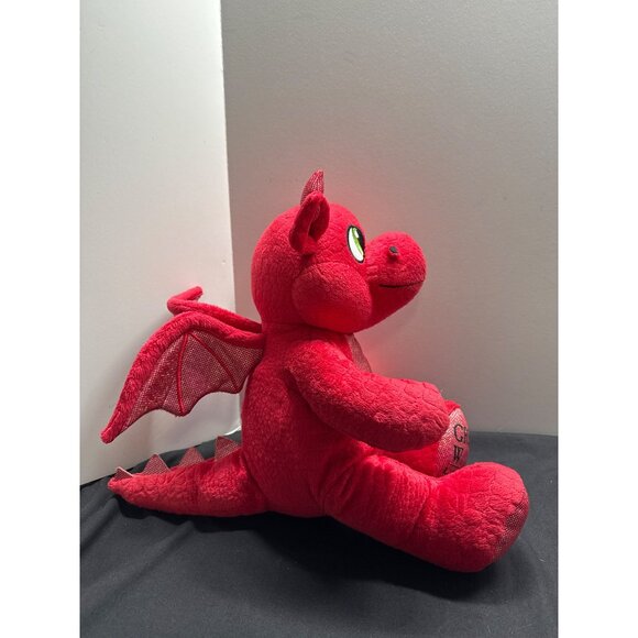 Great Wolf Lodge Red Plush Dragon Stuffed Animal With Sparkly Wings By B-A-B 15" - Picture 4 of 9